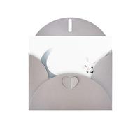 Gray HYTTER Carte de vœux avec inscription « Little white rabbit says goodnight » pour Noël, anniversaires et anniversaires de mariage