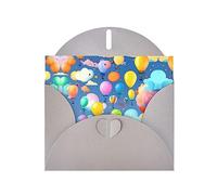 Gray JKIEGOQ Carte de vœux avec imprimé ballons colorés 10,2 x 15,2 cm pour Noël, Saint-Valentin, mariage, carte d'invitation