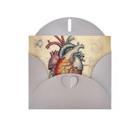 Gray JKIEGOQ Carte de vœux avec motif anatomie humaine 10,2 x 15,2 cm pour Noël, Saint-Valentin, mariage, fête