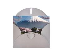 Gray MJHKXLJ Carte de vœux avec impression nacrée Mt. Fuji au début du printemps - Enveloppe incluse - Parfait pour Noël, anniversaires, Saint-Valentin, mariages et plus encore