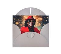 Gray MJHKXLJ Carte de vœux avec imprimé « Happy New Year » nacrée - Enveloppe incluse - Parfait pour Noël, les anniversaires, la Saint-Valentin, les mariages et plus encore