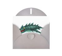 Gray MJHKXLJ Carte de vœux avec imprimé monstre marin nacré - Enveloppe incluse - Parfait pour Noël, anniversaires, Saint-Valentin, mariages, et plus encore