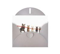 Gray MJHKXLJ Carte de vœux nacrée avec inscription « Little one pulling the ribbon » - Enveloppe incluse - Parfait pour Noël, anniversaires, Saint-Valentin, mariages, etc