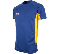 Gray Nicolls Kids' Matrix Short-Sleeve Performance T-Shirt Marine/Or 5-6 (XS) Unisex