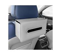 (Gray)Premium PU Leather Car Tissue Holder - Universal Seatback Organizer for Standard 120 Tissues Box (9.45x5.31x3.54in)