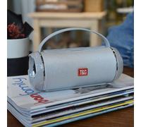 Gray Sans fil TG116C Bluetooth Haut-Parleur En Plein Air Mains Libres Appel Portable Stéréo Tissu Portable TWS Bluetooth Haut-Parleur ""Nipseyteko