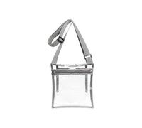 (Gray)White Transparent TPU Crossbody Bag with Inner Pocket