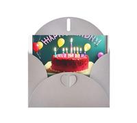 Gray WHJSHOP Carte de vœux d'anniversaire avec belles impressions - Papier nacré double face haut de gamme avec boucle d'amour et enveloppe en papier nacré