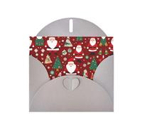 Gray WHJSHOP Carte de vœux imprimée cadeau Père Noël - Papier nacré double face haut de gamme effet perle avec boucle d'amour et enveloppe en papier perlé