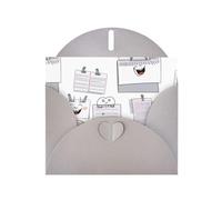 Gray WHJSHOP Carte de vœux imprimée Happy Note Every Day - Papier nacré double face haut de gamme Effet perle Love Buckle Enveloppe en papier perlé