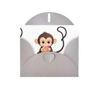 Gray YYHWHJDE Carte de vœux imprimée Little Monkey eating candy 15,2 x 10,2 cm - Design tendance et unique pour diverses occasions