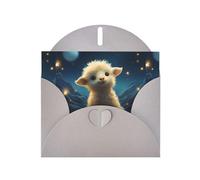 Gray YYHWHJDE Carte de vœux imprimée Little Sheep regardant les étoiles 15,2 x 10,2 cm - Design tendance et unique pour diverses occasions