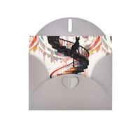 Gray YYHWHJDE Carte de vœux Motif chat noir sur l'escalier en colimaçon 15,2 x 10,2 cm - Design tendance et unique pour diverses occasions