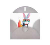 Gray YYHWHJDE Carte de vœux Motif lapin aviateur au-dessus de l'arc-en-ciel 15,2 x 10,2 cm - Design tendance et unique pour diverses occasions