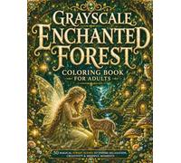 Grayscale Enchanted Forest Coloring Book for Adults: 50 Magical Grayscale Forest Scenes Featuring Fairies, Woodland Creatures & Hidden Cottages