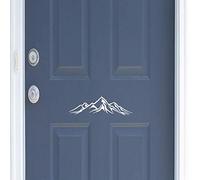 Graz Design Autocollant en vinyle pour voiture Motif montagnes et alpes Blanc