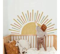 Graz Design Wall Sticker Sun Boho Rainbow Wall Sticker For Baby Girls Room (Sun Multicoloured)