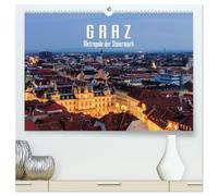 Graz - Metropole der Steiermark (hochwertiger Premium Wandkalender 2026 DIN A2 quer), Kunstdruck in Hochglanz: Streifzug durch die Hauptstadt der Steiermark