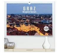Graz - Metropole der Steiermark (hochwertiger Premium Wandkalender 2026 DIN A2 quer), Kunstdruck in Hochglanz: Streifzug durch die Hauptstadt der Steiermark