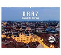 Graz - Metropole der Steiermark (Wandkalender 2026 DIN A2 quer), CALVENDO Monatskalender: Streifzug durch die Hauptstadt der Steiermark