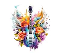 GRAZDesign Graz Design Sticker mural Motif guitare électrique Pour chambre d'enfant, chambre d'adolescent, salon 67 x 57 cm