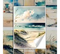 GRAZDesign Lot de 30 autocollants pour carrelage de salle de bain et cuisine Motif plage maritime shabby chic vintage 20 x 25 cm