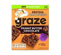 Graze Avoine sans gluten - Boosts - Beurre d'arachide et protéine de chocolat - 4 x 30 g