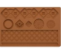 Graziano, Moule en silicone macramé 8 motifs 20 x 13 cm - alimentaire, pour gâteaux, qualité garantie