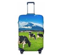 Grazing Cows Mountain View Housse de protection élastique pour bagages 45,7 à 81,3 cm, noir, Small