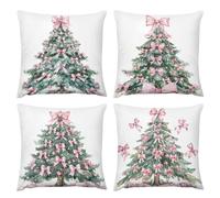 GRBASNDOU Housse De Coussin Premium 24 "x24, Lot De 4 - Tissu Lin Coton Haut De Gamme pour Une Décoration Maison Raffinée