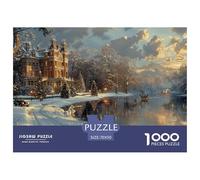 GRBASNDOU Puzzle 1000 Pieces Lumières De Noel pour Adultes 70x50cm/1000pcs Oeuvre À Assembler