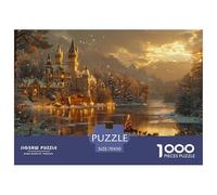 GRBASNDOU Puzzle 1000 Pieces Noel pour Adultes Scène Hivernale 70x50cm/1000pcs Loisir Créatif