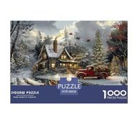 GRBASNDOU Puzzle 1000 Pièces pour Adultes Esprit De Noel 38x26cm/1000pcs Jeu Calme Et Concentré