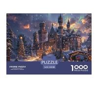 GRBASNDOU Puzzle 1000 Pièces pour Adultes Esprit De Noel 52x38cm/1000pcs Jeu Calme Et Concentré