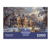 GRBASNDOU Puzzle 1000 Pièces pour Adultes Esprit De Noel 52x38cm/1000pcs Jeu Calme Et Concentré