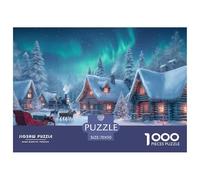 GRBASNDOU Puzzle 1000 Pièces pour Adultes Esprit De Noel 70x50cm/1000pcs Jeu Calme Et Concentré