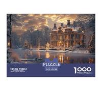 GRBASNDOU Puzzle 1000 Pièces pour Adultes Noël Magique 52x38cm/1000pcs Jeu Cadeau Décoratif