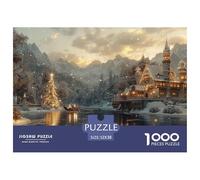 GRBASNDOU Puzzle 1000 Pièces pour Adultes Noël Magique 52x38cm/1000pcs Jeu Cadeau Décoratif