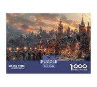 GRBASNDOU Puzzle 1000 Pièces pour Adultes Noël Magique 52x38cm/1000pcs Jeu Cadeau Décoratif