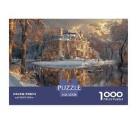 GRBASNDOU Puzzle 1000 Pièces pour Adultes Noël Magique 52x38cm/1000pcs Jeu Cadeau Décoratif