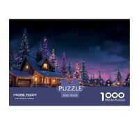 GRBASNDOU Puzzle 1000 Pièces pour Adultes Noël Magique 70x50cm/1000pcs Jeu Cadeau Décoratif
