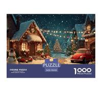 GRBASNDOU Puzzle 1000 Pièces Thème Noel pour Adultes 70x50cm/1000pcs Jeu Cérébral Et Calme