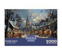 GRBASNDOU Puzzle De Noel 1000 Pièces Adulte Féerie Hivernale 38x26cm/1000pcs Cadeau Apprécié