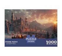 GRBASNDOU Puzzle De Noel 1000 Pièces Adulte Féerie Hivernale 38x26cm/1000pcs Cadeau Apprécié