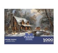 GRBASNDOU Puzzle De Noel 1000 Pièces Adulte Féerie Hivernale 38x26cm/1000pcs Cadeau Apprécié