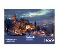 GRBASNDOU Puzzle De Noel 1000 Pièces Adulte Féerie Hivernale 38x26cm/1000pcs Cadeau Apprécié