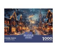 GRBASNDOU Puzzle De Noel 1000 Pièces Adulte Féerie Hivernale 38x26cm/1000pcs Cadeau Apprécié