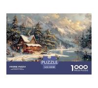 GRBASNDOU Puzzle De Noel 1000 Pièces Adulte Féerie Hivernale 52x38cm/1000pcs Cadeau Apprécié
