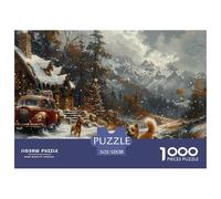 GRBASNDOU Puzzle De Noel 1000 Pièces Adulte Féerie Hivernale 52x38cm/1000pcs Cadeau Apprécié