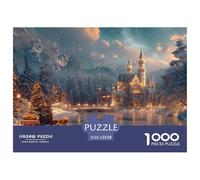 GRBASNDOU Puzzle De Noel 1000 Pièces Adulte Féerie Hivernale 52x38cm/1000pcs Cadeau Apprécié
